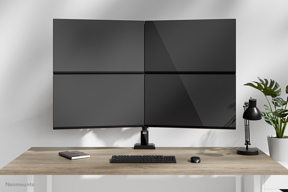 Neomounts DS60-600BL2-2 Quadruple monitor arm 10-32"